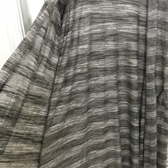 NWT LuLaRoe Sarah Striped Gray Long Open Cardigan Sweater Duster Oversize Medium - Picture 5 of 15